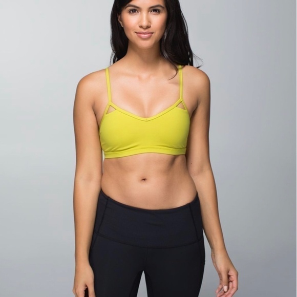 Lululemon Two Piece Seek the Heat Tank/Bra Heathered Slate/Pear Size 6 - Picture 3 of 14